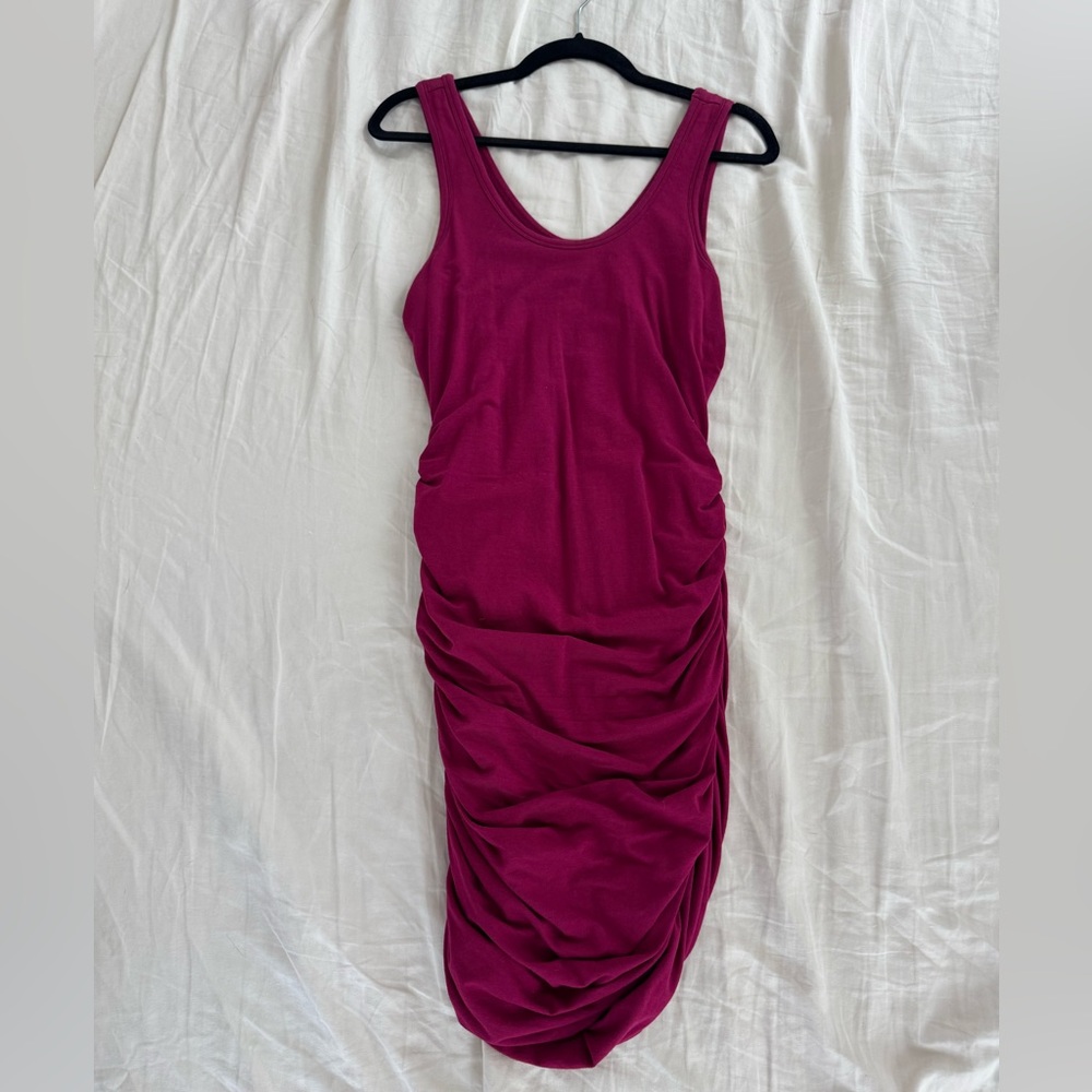 Express Maroon Midi Dress
